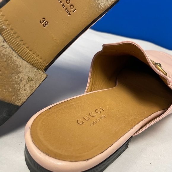 Gucci Vintage "Pink" Princetown Leather Mules - Size 39 (8.5) - Picture 7 of 8
